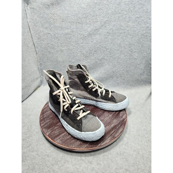 Converse Chuck Taylor All Star High-Top Sneakers Gray & Black Size 6.5 renew - Picture 3 of 14